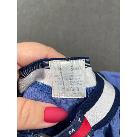 VTG Tommy Hilfiger Lounge Shorts Women XL Blue Retro Y2K Vintage Logo Sleepwear - Picture 3 of 9